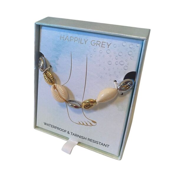 Two-Tone & Creme Shelled Anklet/Bracelet. So pretty! - Picture 3 of 6